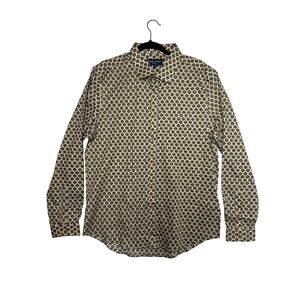 Paisley & Gray Slim Fit Spread Collar Button Up Dress Shirt Tanner Brown XL / 18